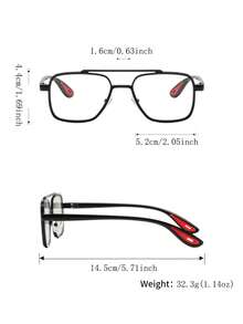 1 paire de lunettes photochromiques pour hommes, monture aviateur classique à double pont carré, style business de luxe léger personnalisé et exquis, élégant haut de gamme, lunettes à la mode pour hommes convenant aux négociations commerciales et aux inspections de projets - Devenir gris - Voir 12