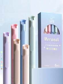 6/3/1pc Mixed Color Gel Pens Office Supplies Ballpoint Pens Black Pens Colored Pencils Back To School - Multicolor - View 3