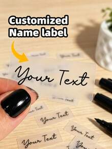 1/240pcs Customized Arabic Stickers, Waterproof And Scratch-Resistant, Suitable For Diary, Suitcase, Laptop, Phone Case Decoration, DIY Graffiti Stickers, Professional Customized Crystal Label Cup Stickers, Product Logo Design, Multiple Size Options - Stationery Stickers - View 8