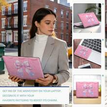1 Set 15.3*10.6 Inch Laptop Shell Decorative Sticker Suitable For HP Apple Compaq/Apple//HP///15.6 Inch-16 Inch And Below All Series Laptop Printed Pattern DIY Residue-Free Scratch-Resistant Protective Sticker (Includes 2 Wrist Rest Stickers) - View 3