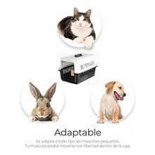 Portable Pet Carrier Cage For Dogs, Cats, Rabbits - Black - View 8