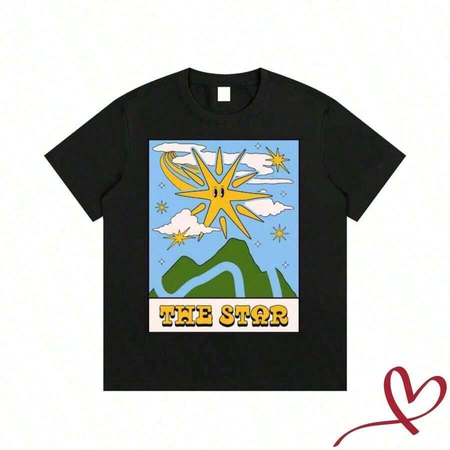 100% Cotton, Short Sleeve, Summer Clothing, Lemonade Jesus T-Shirt, Christian Clothing, Fan, Life Gave Me Lemons, Religiously Inspired T-Shirt, Spring Y2Y Sets For - 黑色 33 - 查看 1