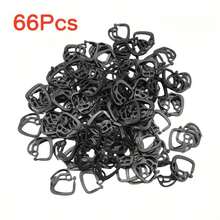 5/12/20/30/40/50/55/66Pcs Outdoor Gardening Shade Net Windproof Fixing Clips, Black Plastic C-Shaped Clamps, Greenhouse Sunshade Net Tarp Canvas Universal Installation Hooks, Anti-Detachment Quick Installation Accessories - Black - View 16