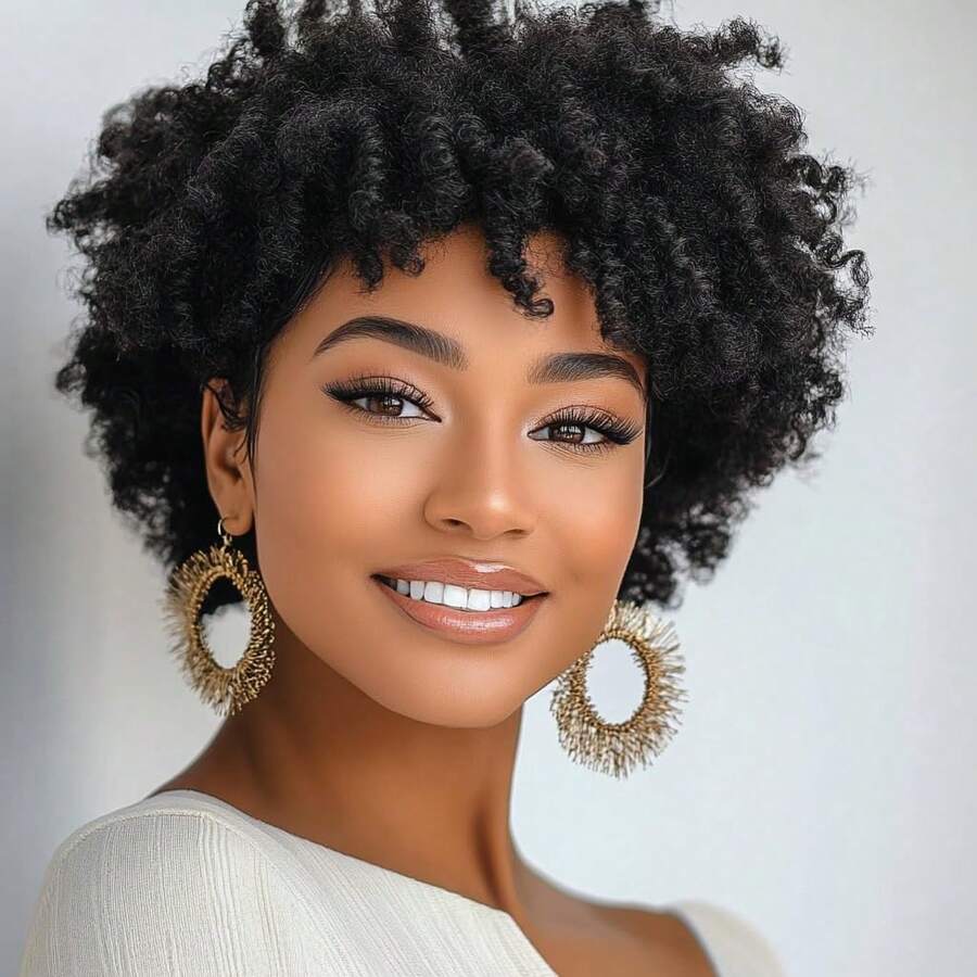 ZHENDEFA Short 100% Remy Human Hair Dreadlock Wig 13x4 HD Transparent Lace Frontal Afro Kinky Curly Twist Pixie Cut Wigs For Women