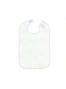 1pc Adult Bib, Reusable Towel Fabric Bib For Eating, Unisex For Women And Men, Absorbent And Breathable, Adjustable Bib For Elderly, Drool Bib - White - View 13