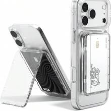 1pc Magsafe Magnetic Transparent Wallet Card Holder Stand, Compatible With IPhone 17 Air 13 12 11 14 15 16 Pro Max Plus S26 Ultra 24 - Phone Case Card Slot Protective Cover - Clear - View 10