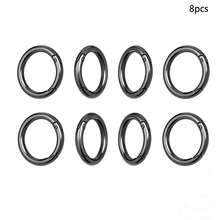 4/8/12pcs Spring O-Ring Keychain Clasp, Metal Bag Hardware Accessories, DIY Wallet Supplies, Lanyard Clip, Bag Pendant Connector - Multicolor - View 18