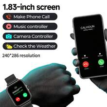 1pc Unisex HD Touch Screen Comfortable Silicone Strap Smart Watch With Message Reminder, Fitness Tracker, Calorie & Distance Tracking, Music Control, Remote Camera, Compatible With Smartphones, World Cup Party Sports Style - 彩色 - 查看 2
