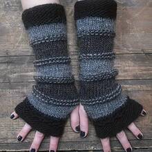 1 Pair Striped Bohemian Polyester (Polyester) All-Season Daily Women's Autumn/Winter Comfortable Warm Anti-Cold Gloves, Perfect Christmas Gift - A - View 9