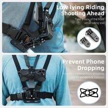 Adjustable Chest Mount Phone Holder Harness, Action Camera - Black Soft Pouch Design, Suitable For Cycling, Kayaking, Fishing, Skateboarding POV/VLOG Recording, Adventure Gear - Multicolor - View 3