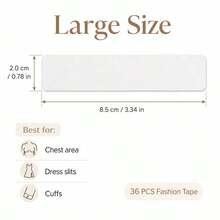 36pcs Women's Invisible Anti-Exposure Tape, Fashion Double-Sided Adhesive, Neckline, Strap, Deep V Dress, Summer Clothing, Skin-Friendly - Multicolor - View 4