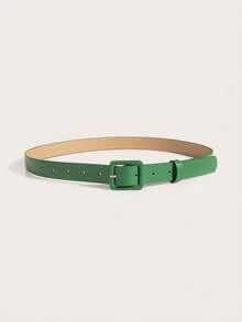 Square Buckle Belt Summer, School Fall, Autumn, Halloween - Pink - View 2