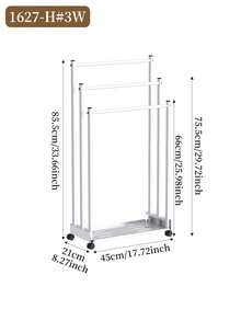 1pc 3-Tier Towel Rack With Storage Function - Freestanding, With Wheels - Heavy Duty Base, Sturdy Structure, Suitable For Various Sizes Of Towels, Bath Towels, Bathrobes, Ideal For Bathroom, Guest Room Use - Multicolor - View 11