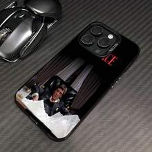 Tema de crimen rojo y negro de Tony Montanafunda de teléfono Fundas compatibles con ,Apple,VIVO,OPPO,,, y Honor.Fabricadas en silicona TPU,ofrecen protección contra golpes y caídas. - Negro - Ver 1