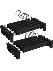 20pcs Reinforced Non-Slip Textured Plastic Hangers With Matching Clips, Specially Designed For Women's Dresses And Pants. This Invisible Multi-Functional Hanger Is Sturdy And Durable, Suitable For Daily Home Use, Easily Organizes Your Closet, Creates A Tidy And Orderly Living Space, And Is A Must-Have Home Essential. - Multicolor - View 14