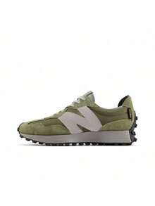 Sepatu Lari Kulit Low-Top New Balance NB 327 yang Nyaman dan Serbaguna untuk Pria, Hijau - Hijau - View 9