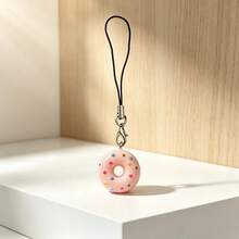 1 pieza Colgante de teléfono con dije de dona, cordón para teléfono - Rosquilla - Ver 10