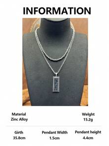 1 Set / Western Vintage Style Jewelry Set, 1 Pair Rectangular Faux Turquoise Earrings And Double Layer Necklace, Rugged And Eye-Catching Overall Style, Full Of American Western Wilderness Texture, Highly Compatible With Cowboy Style, American Vintage Hot Girl Style, And Western Cargo Style Style. - Bohemian Style - View 12