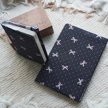Black Base Pink Bow & Polka Dot Fabric Book Sleeve, Reusable Cloth Notebook Cover, Fits A5 & A6 Journals, Decorative Planner Protector,Back To School - Sets - View 9