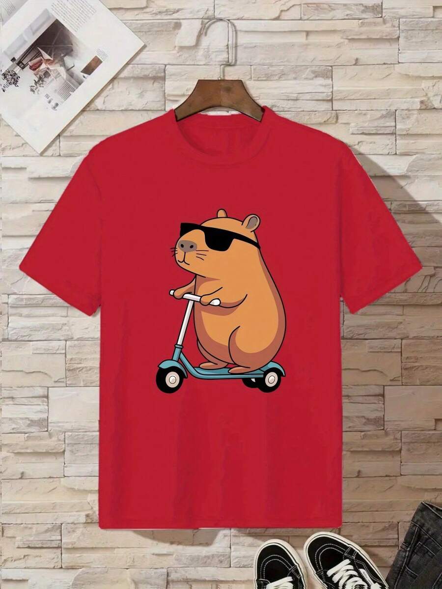 Short-Sleeved T-Shirt For Boys - Red - View 1