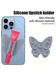1pc Silicone Suction Cup Phone Case Holder, Suction Cup Phone Stand, Octobuddy, Adhesive Phone Holder, Suitable For Smartphones - Multicolor - View 6