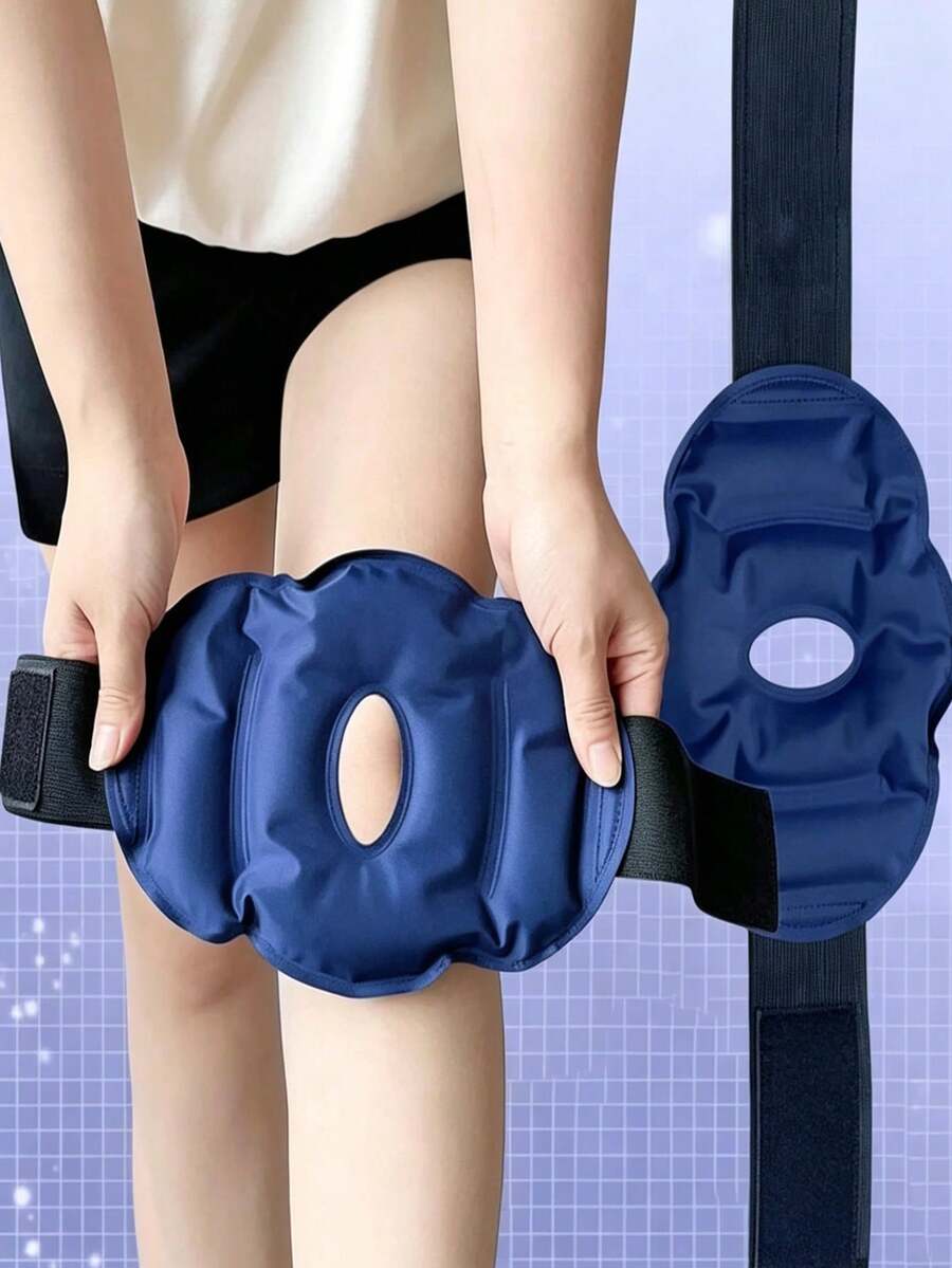 Bolsa de hielo reutilizable para la rodilla, rodillera ajustable de calor y frío