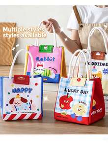 Cartoon Student Breakfast Bag, Thermal Bag, Portable Bento Bag, Office Worker Thermal Insulation And Cold Lunch Box Bag, Thickened Portable Bento Bag - Multicolor - View 8