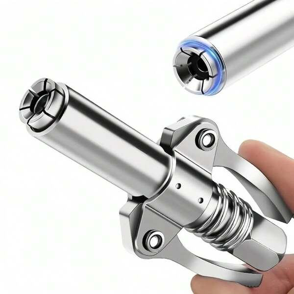 12,000 PSI High Pressure Grease Nozzle Fittings,Compatible With All 1/8" NPT Grease Guns,Grease Joint Fittings,Grease Gun Coupler,For Greasing All Machinery And Equipment Filling.