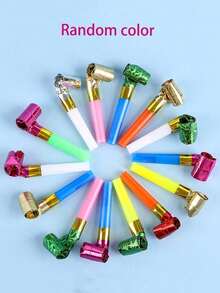 5/20/50pcs Colorful Birthday Party Blowers, Party Noise Makers, Christmas Trumpets, Party Whistles, New Year Party Favors, Party Blowers, Party Gifts, Party Supplies, Random Colors - Multicolor - View 10