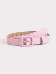Square Buckle Belt Summer, School Fall, Autumn, Halloween - Pink - View 17