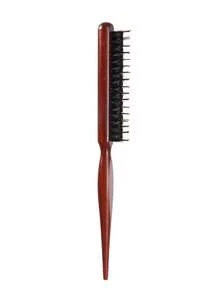 1 Set Of Comb, Oil Comb And Hair Brush, Solid Color, Men's Oil Hair & Beard Brush, Wooden Long Handle Beard Brush, Cleaning Brush - Multicolor - View 13