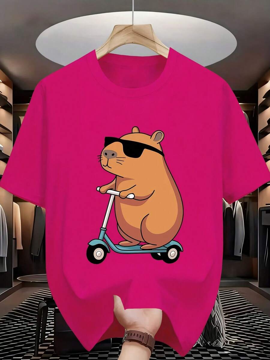Short-Sleeved T-Shirt For Boys - Hot Pink - View 1
