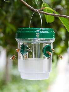 3/2/1 pièce Piège à guêpes rond en PP, boîte de capture d'abeilles suspendue à l'extérieur, attrape-insectes réutilisable, sans électricité requise, matériau plastique, répulsif et tueur d'abeilles et de guêpes - A - Voir 7