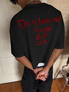 Personalized, Vacation, Male, Party, 2000s, Summer, Festival, New Year, Search. A Humorous Rhetorical Question Embroidered On Towels: "Do You Love Yourself?" With An Answer. - 黑色5 - 查看 1