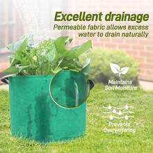 Felt Garden Vegetable Planting Bag, Decorative Flower Plant Growing Bag, Plant Cultivation Growth Bag, Non-Woven Fabric Planting Bucket - Multicolor - View 3