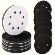 2pcs 5 Inch Soft Sponge Grinding Wheel Suitable For Angle Grinder, 125mm With 8 Holes - Impact Resistant And Low Noise, Easy To Attach To Backing Pad - White - View 9