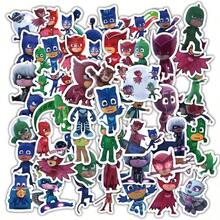 Set Stiker Kartun Piyama Pahlawan Kecil 60pcs, Stiker Laptop, Stiker Ponsel, Stiker Koper, Stiker Scrapbook, Dekorasi, Stiker Pembungkus Kado - Hitam - View 11