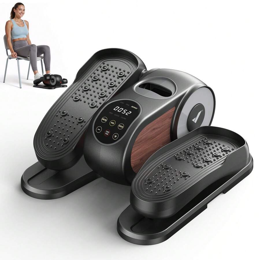 MERACH Mini Elliptical Machine For Home Gym (Exercise Equipment), Pedal Exercise Bike, Steppers For Exercise, Electric Elliptical Machine For Seniors With 12 Adjustable Speeds, Quiet & Portable Seated Pedal Exerciser With Remote Control & Non-Slip Pad