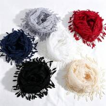 1pc Women's Floral Lace Scarf & Headscarf Set, Lightweight & Breathable, Suitable For Beach, Daily, Party And Formal Occasions, Summer Hair Accessory, Beach Headscarf, Vacation Headband, Fashion Headband - Multicolor - View 11
