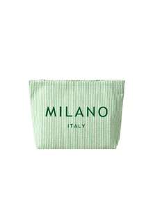 「Milan」字母印花復古條紋帆布托特包,附緞帶,化妝包,女款大容量條紋單肩包,可重複使用購物袋,休閒手提包,文具袋,學生鉛筆盒,內部寬敞輕巧耐用,適用於旅行、工作、上學、海灘、買菜、購物、週末出遊,開口設計方便使用,可水洗托特包,適合女性、媽媽、女孩的完美禮物,畢節紀念品,教師節禮物,節日、開學、生日、開學季、畢業季 - 彩色 - 查看 11
