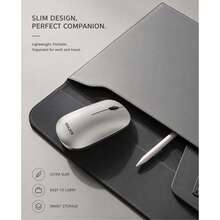 Lenovo N320 Ergonomic Optical Tracking Silent Bluetooth + 2.4G Wireless Mouse, Silver, Computer Mouse, Office Mouse, Compatible With PC And Phone - View 9