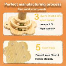 4-In-1 Cat Scratching Post, Interactive Cat Toy, Durable And Multifunctional Cat Scratching Post For Self-Entertainment, Sturdy Anti-Tipping Base, Non-Slip Mat For Cat Paw Care And Play, Suitable For Kittens And Adult Cats. Sisal Scratching Post. - Cat Picking Pillar - View 2