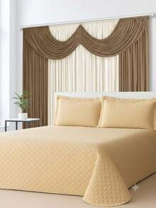 Curtain Kit (2 Meters) + Standard Double Bedspread (3 Pieces) - HAZELNUT - View 3