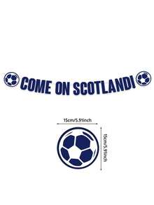 1pc "COME ON SCOTLAND!" Football Banner, Scotland Team Fan Party Bunting - View 3