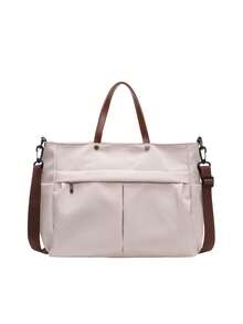 Vintage Classic Fashion Casual Minimalist High-Quality Handbag, Suitable For Commuting, School And Daily Shopping - Beige - View 7