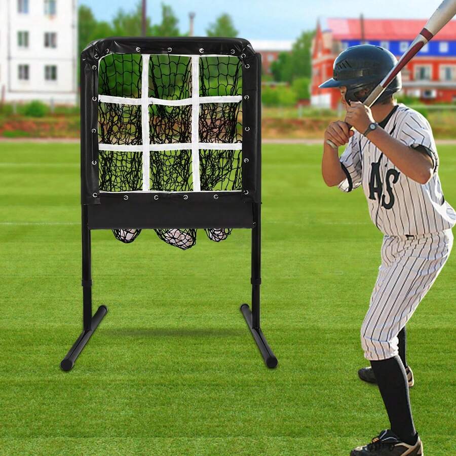 Pvc Practice Net Nine Grid Baseball Throwing Netball Softball Training Netball Sandbag Throwing Cross 9 Holes - Black - View 1