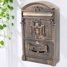 Ubfhonsi European Retro Vintage Mailbox, Wall Mounted Mailbox, Mailbox With Lock - As Shown - View 1