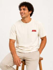 Basic Summer T-Shirt, Loose, No Christmas, Valentine's Day, Basic - Blanquecino - Ver 1
