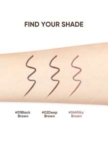 JUDYDOLL 0.06g Gel Eyeliner Pen, Smooth & Waterproof, Long-Lasting, Suitable For Beginners, Unique & Special Gift For Friends, Girlfriend - #02 Deep Brown - View 5