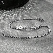 Custom Name Anklet For Women, Personalized Stainless Steel Butterfly Ankle Chain, Minimalist Design, Perfect For Everyday Wear Or Special Occasions - Anklet - View 5
